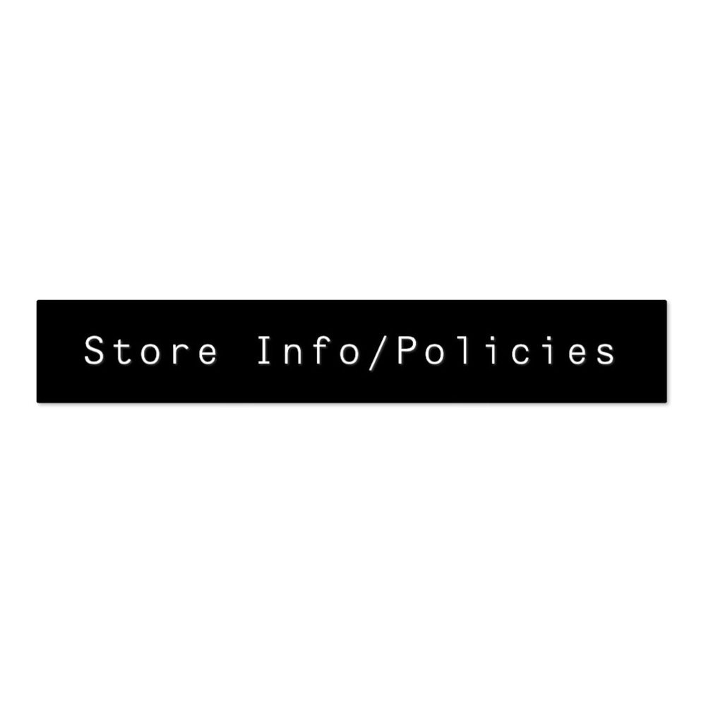 ✨ Store Info/Policies ✨